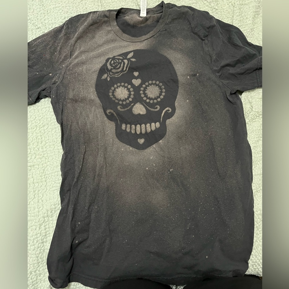 Skull bleach washed T-Shirt